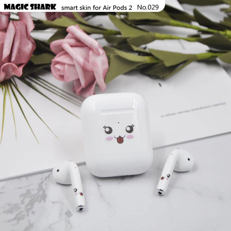 Magic Shark Clear Cute Simpsons Flower Crayon Shinchan Leaf Ultra Thin Sticker Film for Apple Airpods II 2 Earphone 028-050: 029