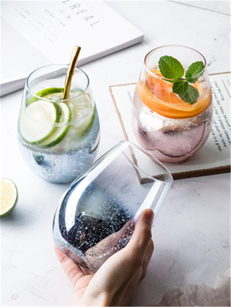 Starry sky gradient discoloration cup glass cup glass woman household tea cup office