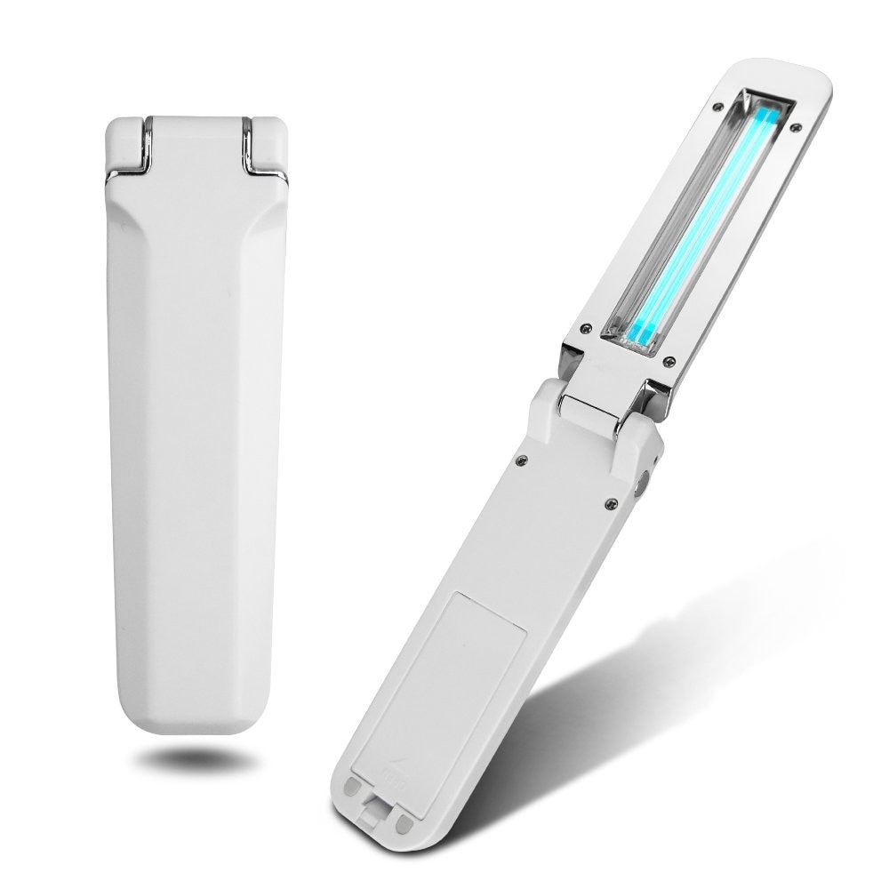 Foldable UVC Lamp wireless Portable Sanitizing Ultraviolet Light Disinfection 4*AAA battery Handheld Sterilizer Wand Lighting