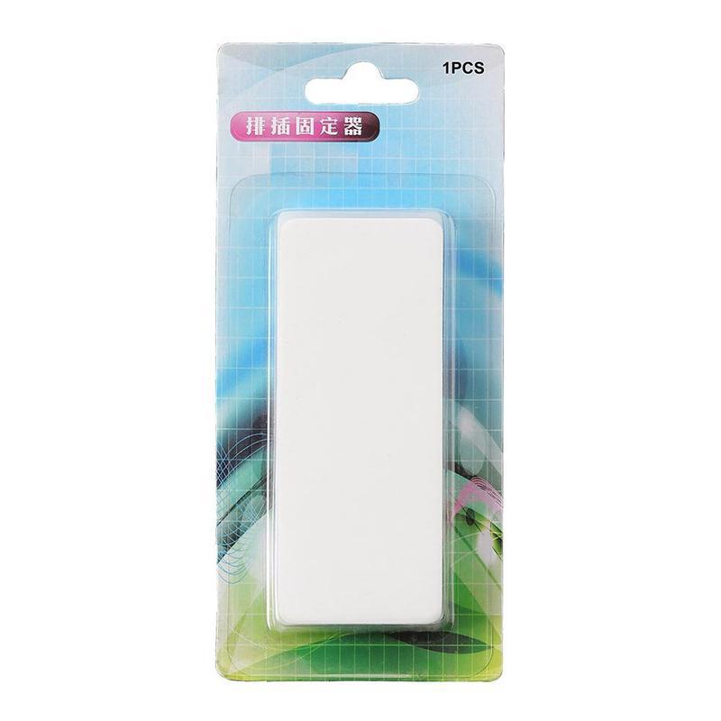 Wall Mounted Sticker Punch-free Plug Fixer Self-Adhesive Organizer Seamless Wire Holder Tool Fixer Strip Socket Home Cable H3F3: Default Title