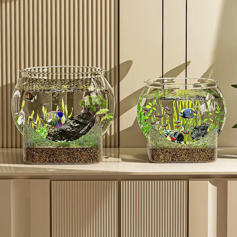 Bol à poisson en plastique robuste et Nicely Betta, petits aquariums pour petits poissons et Reptiles ornementaux, verre haute transparence, bonne vue