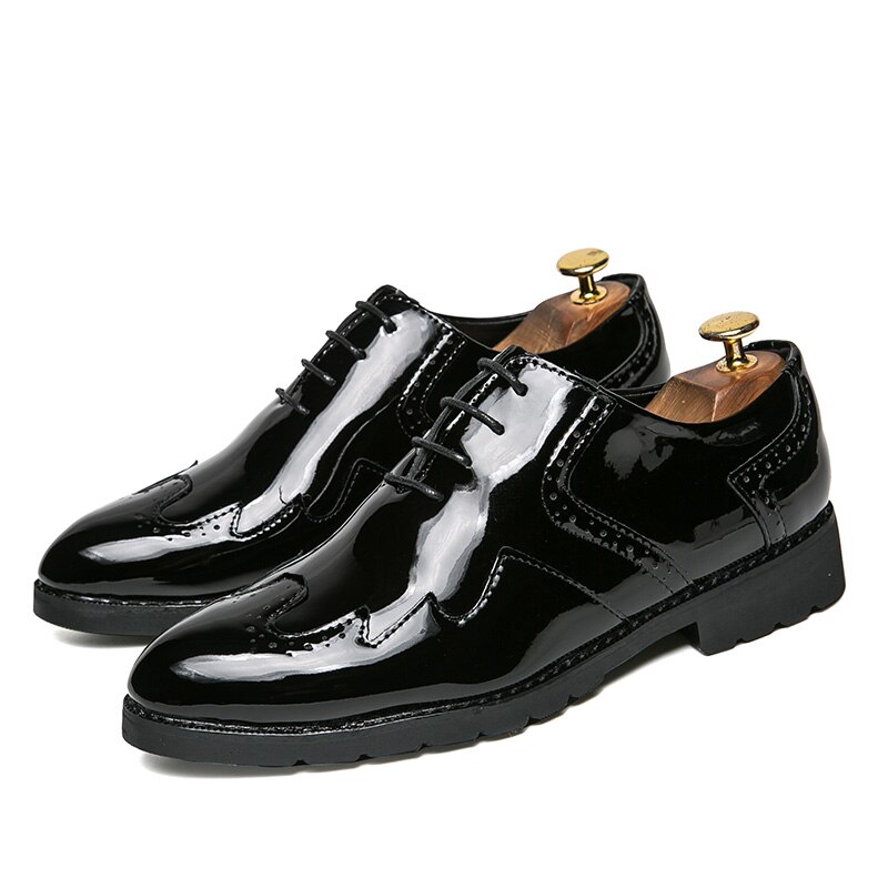 Toile slip cuir hommes pour la noir hommes cuero zapatos piergitar printemps sport sapato sport casual chaussure de brevet para: black / 38