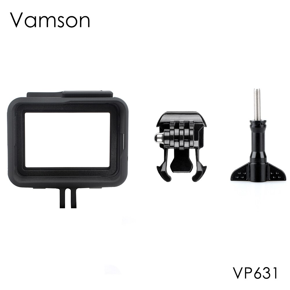 Vamson för gopro tillbehör hero 7 6 5 svart 7 silver/vit skyddsram väska kantskydd hölje fäste  vp631: Vp631