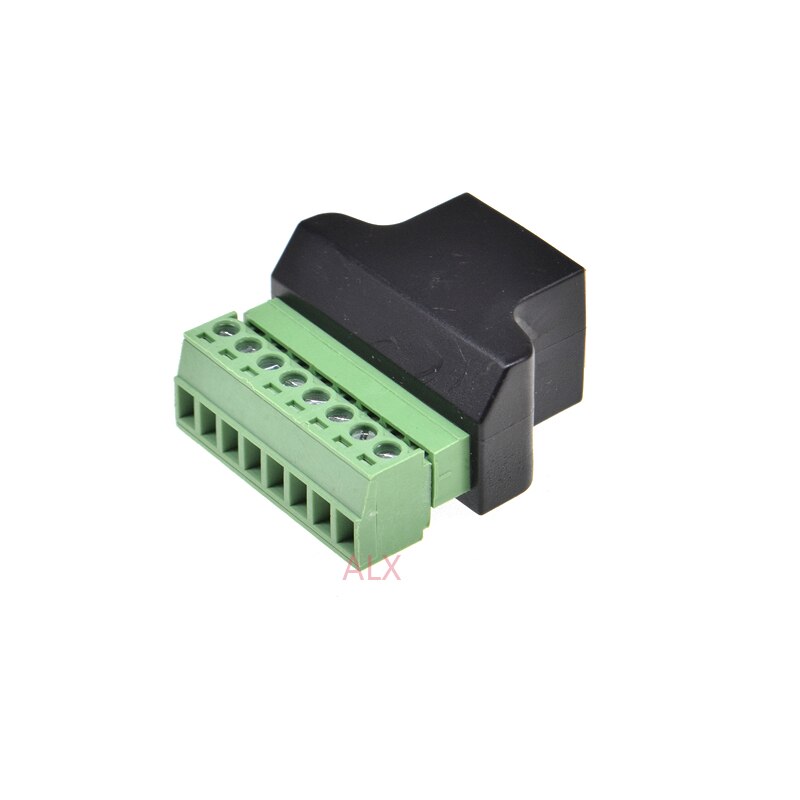 RJ45 Ethernet FEMALE TO 8 PIN SCREW TERMINAL converter RJ45 socket connector adapter for cctv dvr