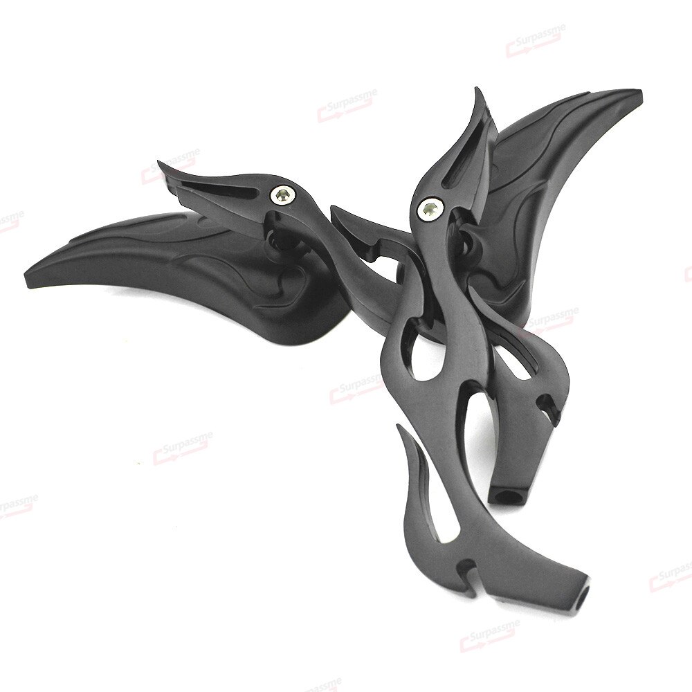 Voor Harley Softail Davidson 883 Sportster Touring Accessoires Universal Motorcycle Achteruitkijkspiegels Flame Cafe Racer Spiegels