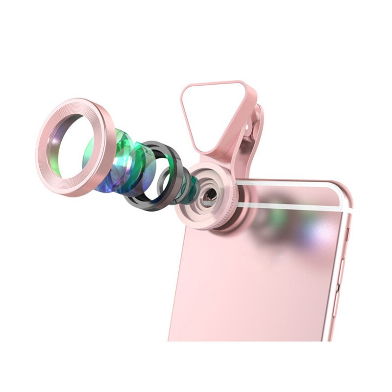 Lumière de remplissage LED pour Selfie en direct, pour téléphones, objectif de téléphone grand Angle, auto-prise de vue, lampe de beauté Macro