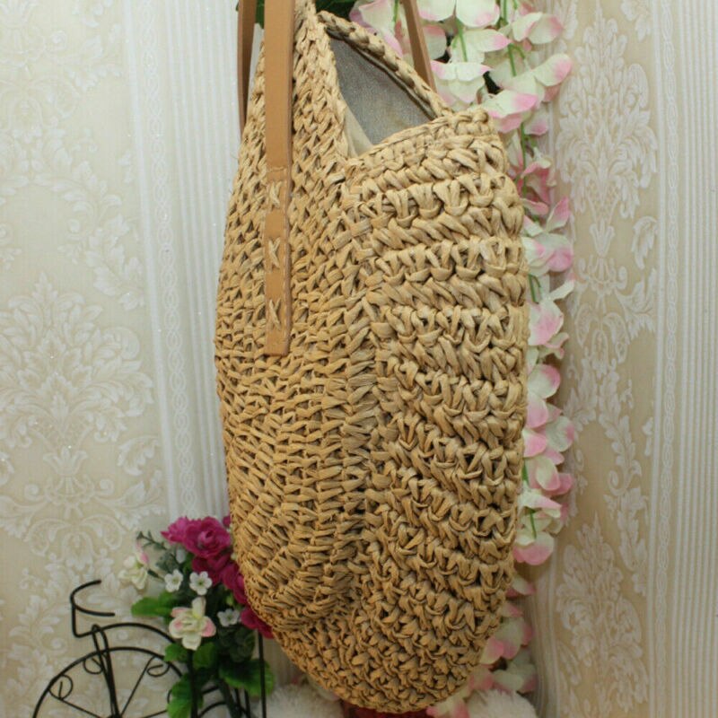 Stro Tassen Zomer Strand Rotan Schoudertassen Rieten Weave Handtas Crossbody Tassen