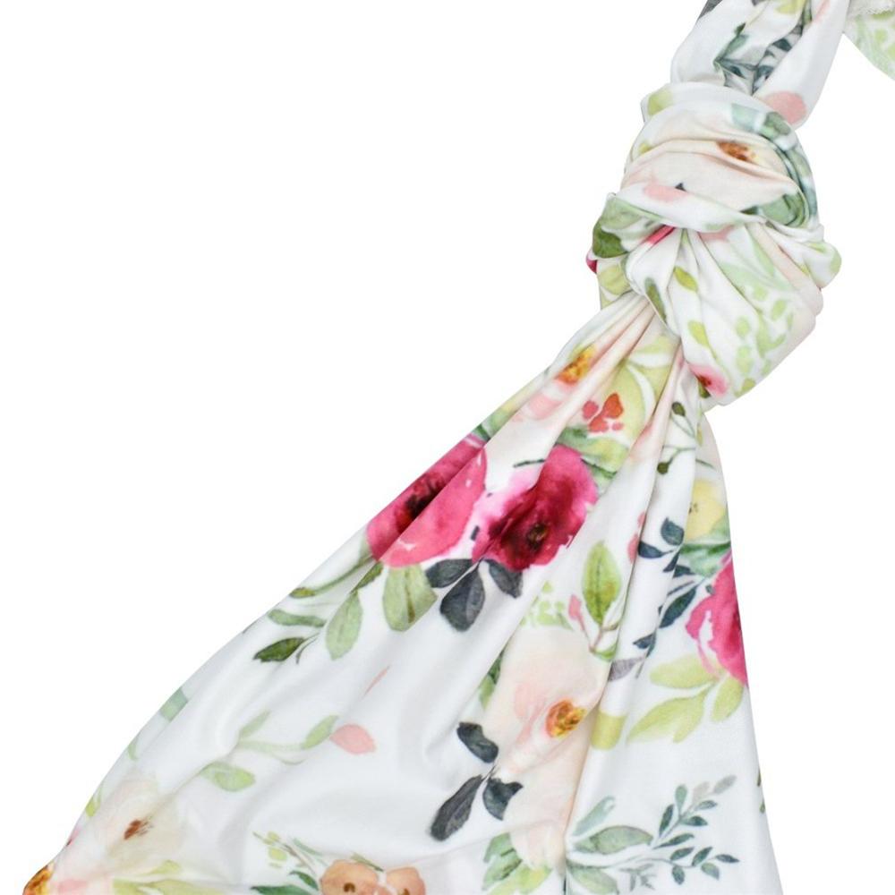 Gloednieuwe Peuter Aquarel Afdrukken Donzig Bloemen Dot Baby Deken Inbakeren Slaapzak Wrap Multifunctionele Wrap Doek