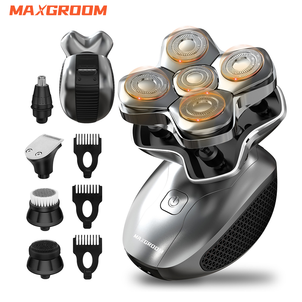 MAXGROOM 5-i-1 Elektrisk Barbermaskine - Hårtrimmer - Oppladbar - Vanntett