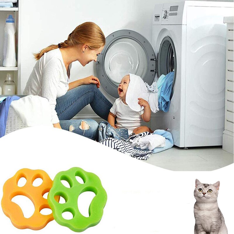 1/2Pcs Wasmachine Haar Remover Draagbare Wasserij Washer Lint Catcher Herbruikbare Pet Hair Remover Reiniging Wasserij Accessoires