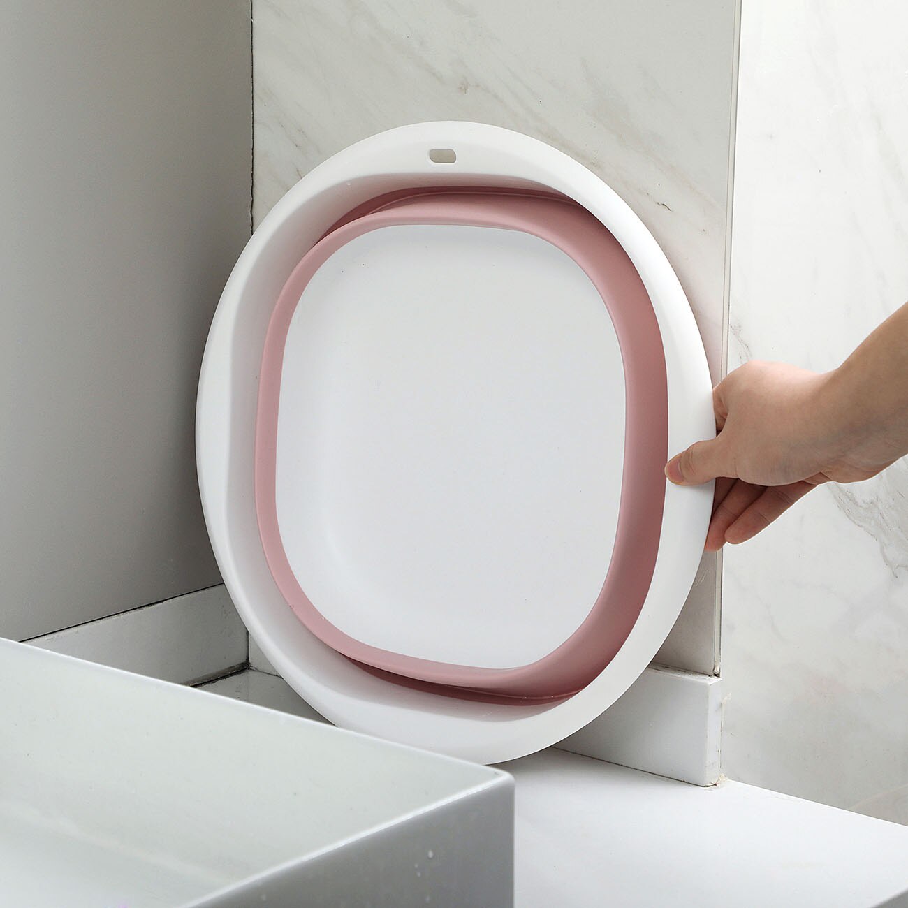 Household Folding Wash Basin Portable Sink Foot Bucket Washbasin Plastic Foldable Foot Basin Travel Outdoor Camp Basins