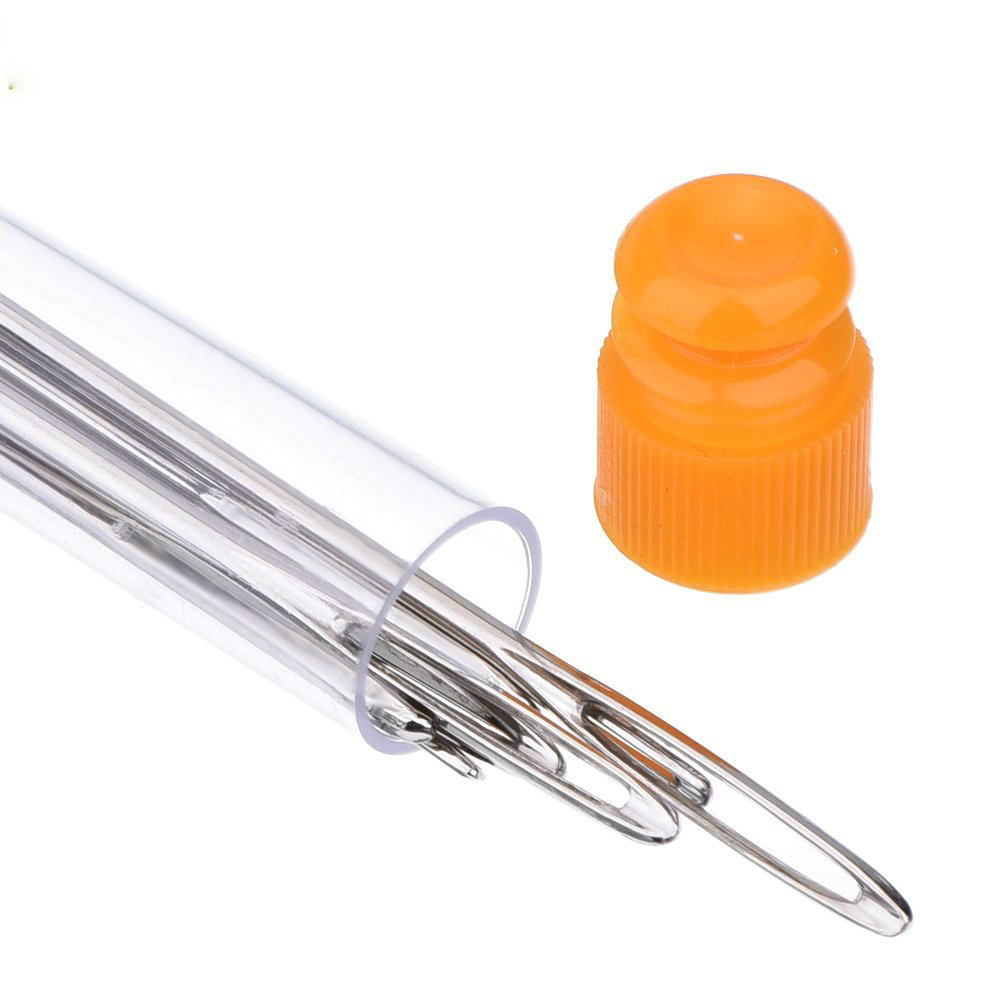 Butte nåler med butikk øyne stålgarn strikkepinner synåler 9 stk 3 størrelser korsstingnåler håndverksbroderiverktøy