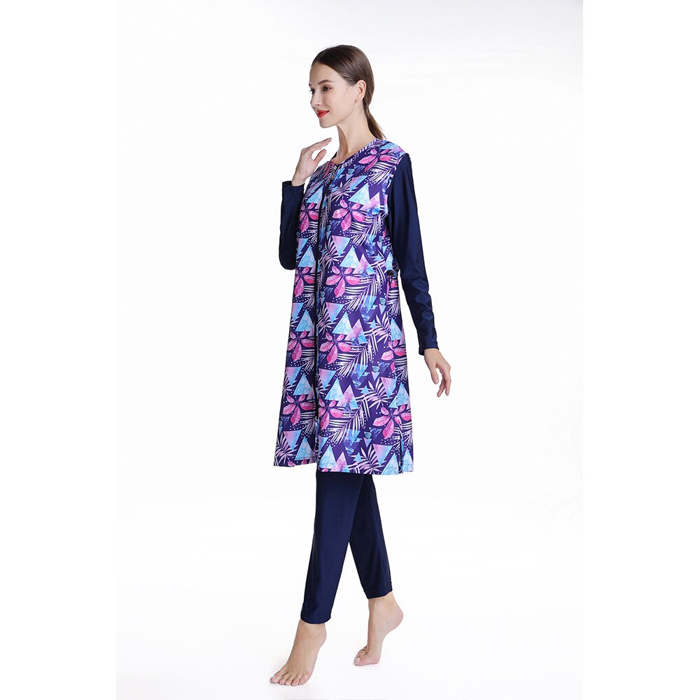 Muslim Conservative Swimwear Vest Tight Stitching Ladies One-piece Swimsuit Burkinis Offshore Beach Swimming: XL