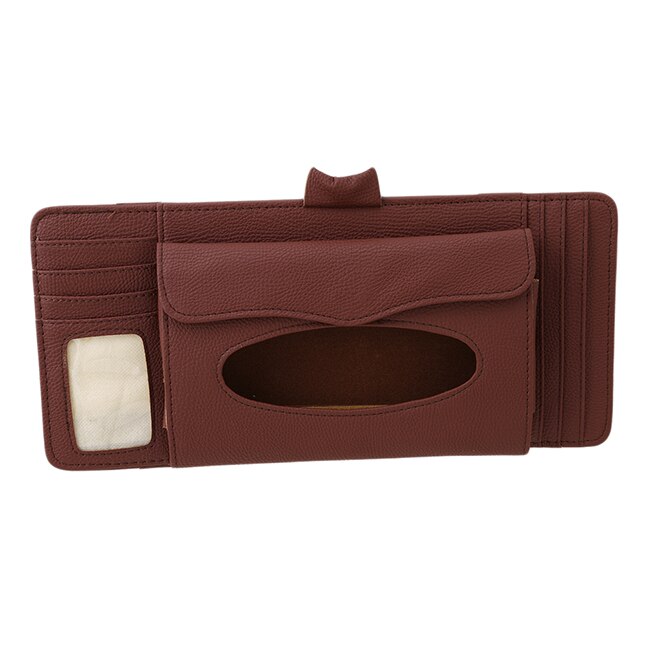 Auto Organizer Cd Zak Auto Opslag Zonneklep Tissue Box Truck Dvd Disk Card Case Organizer Bag Papieren Servet Houder: brown