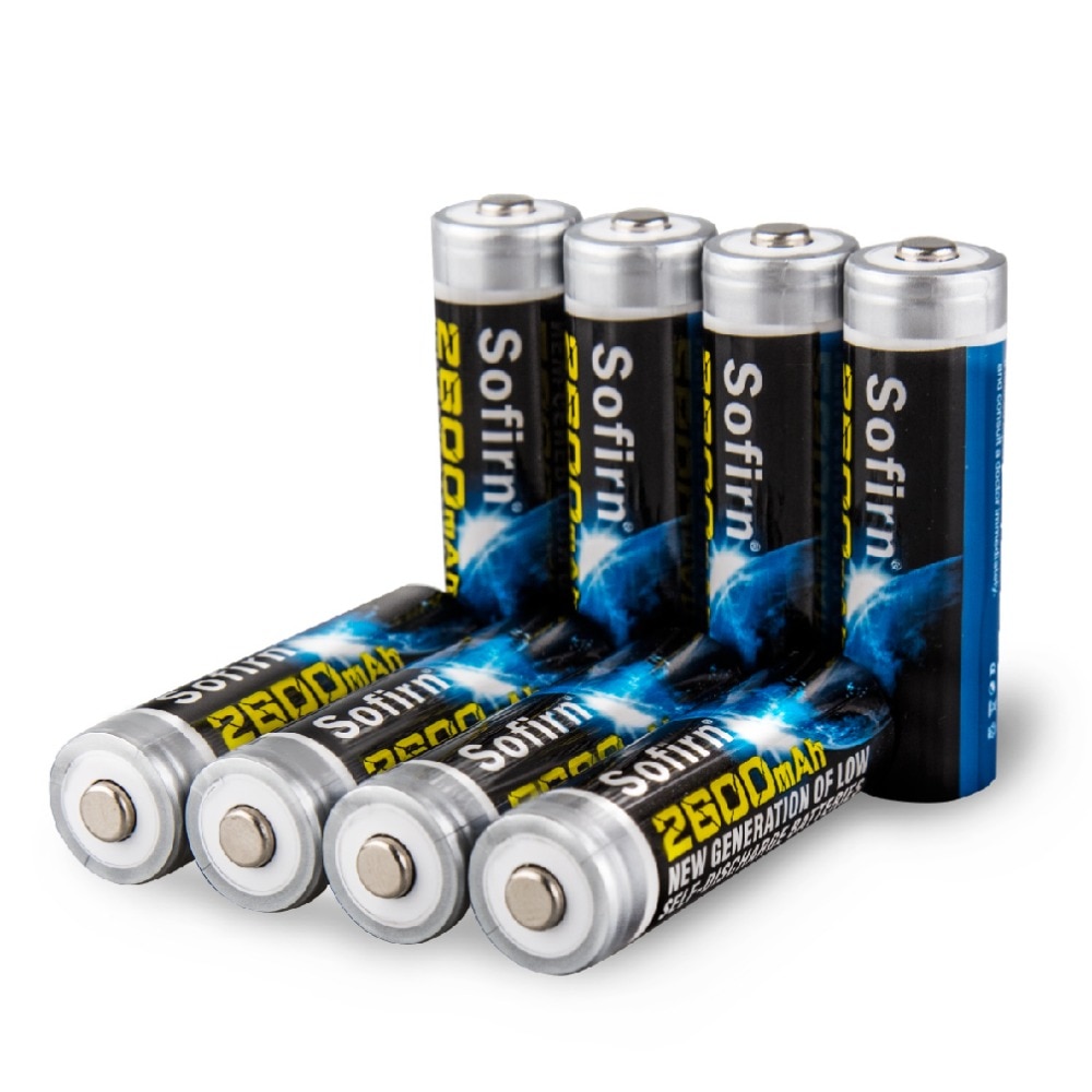 AA NiMh 2600 mAh Oplaadbare Batterijen voor LED zaklamp Hoge Capaciteit Vooraf opgeladen Batterijen Met 1000 Cyclus 8 Stks beschermd