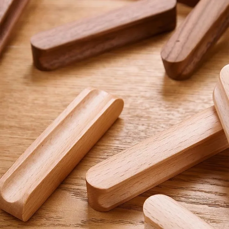 Houten Kastdeuren Laden Massief Houten Handgrepen Nordic Kasten Schoenenkasten Houten Minimalistische Ronde Garderobe Handgrepen