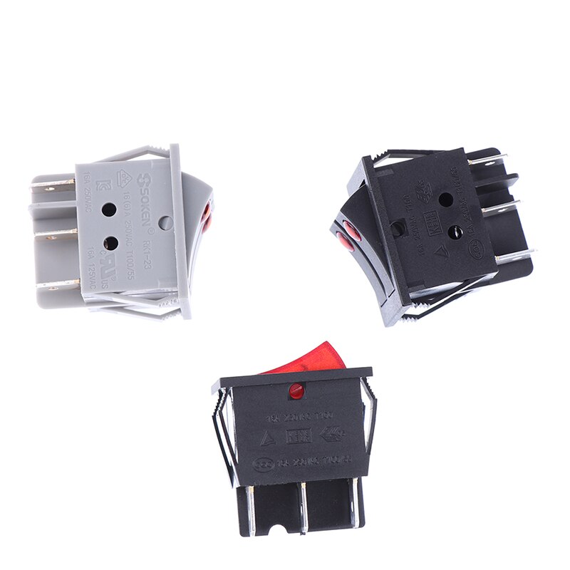 RK1-23 Oil Heater Switch ON/OFF Rocker Switch 250V/16A With Double Buttons 1pcs