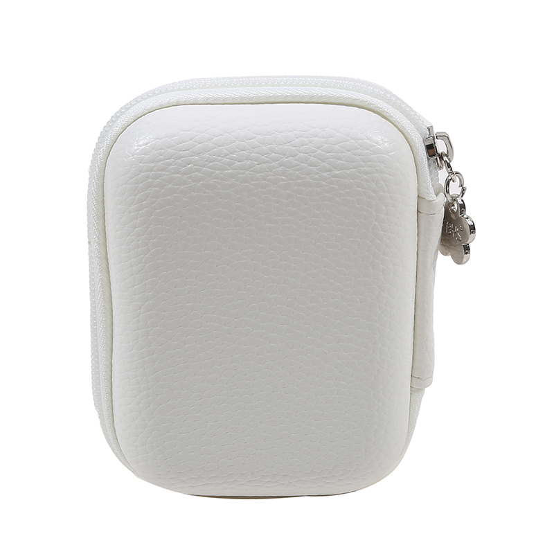 Sac de rangement portable en cuir Élpour gadgets numériques, mini coque rigide, étui de chargeur pour écouteurs, câble de données, évaluation de disque U: Violet