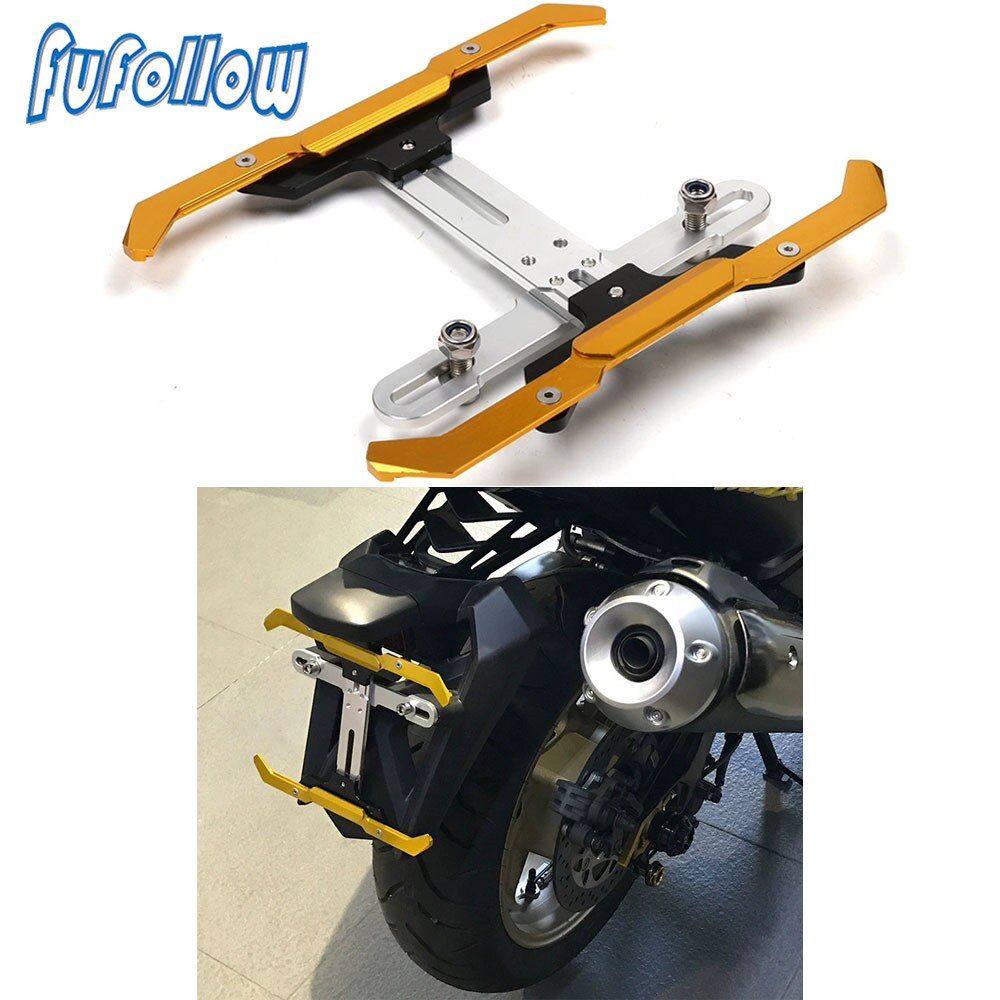 Motorcycle Cnc Aluminium Verstelbare Nummerplaat Frame Bracket Houder Voor Honda PCX125 FORZA350 FORZA300 X-ADV750 ADV150 MSX125