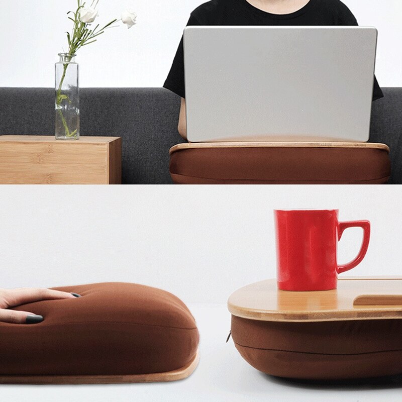 18.5X11.8Inch Multifunctional Tablet PC Holder Laptop Storage Rack Tablet Table Stand Laptop Table Cushion: Default Title