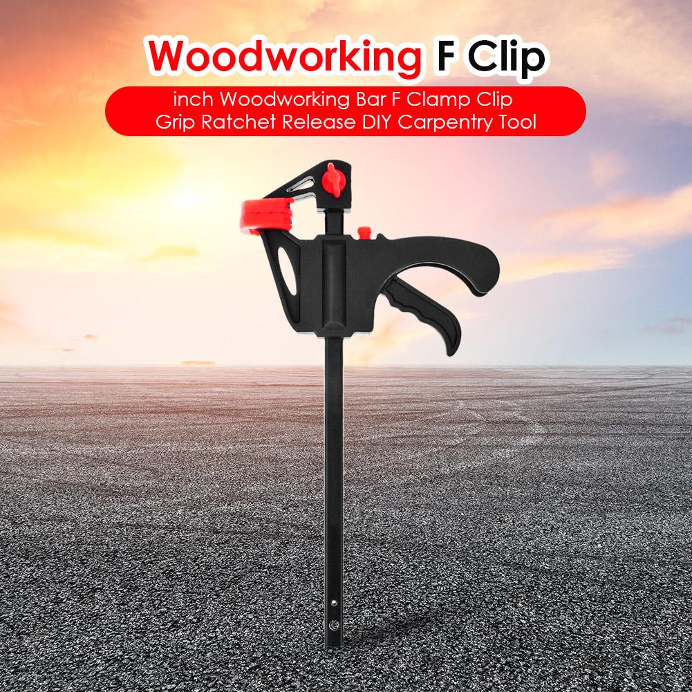 4 Inch Fixed Clamp Woodworking F Clip Grip Work Bar Ratchet Quick Release Speed Squeeze A Clamp Kit Hand Woodworking Tools