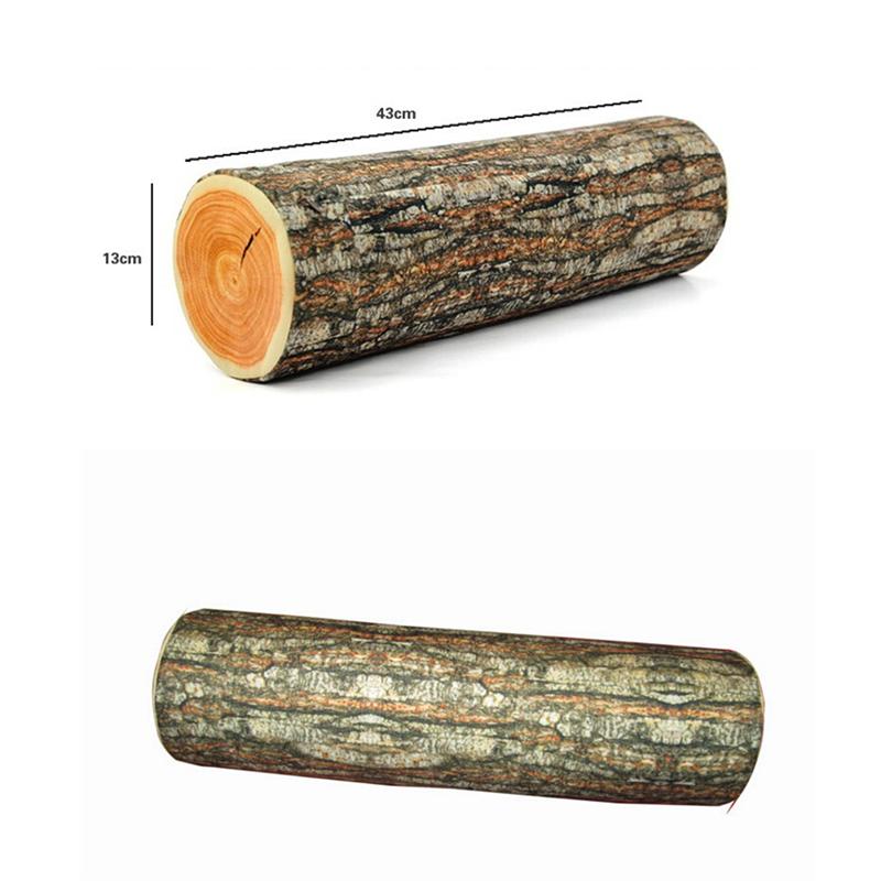 1Pc Nekkussen Kussen Cilinder Hoge Simulatie Natuurlijke Hout Log Kofferbak Nekkussen Kussen Natuurlijke Hout Kofferbak: Default Title