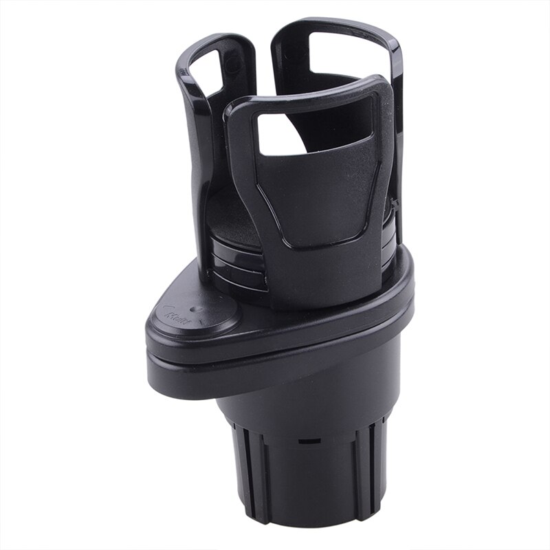 Universal Multifunction Front Center Console 360 Degree Rotating Adjustable Drink Cup Bottle Holder Car Accessories Replacement: Cup Holder Black
