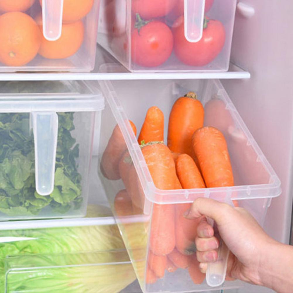 Storage Box Portable Refrigerator Fridge Sealed Food Fruits Storage Box Organizer Container Food Container Plastic Keep Fresh