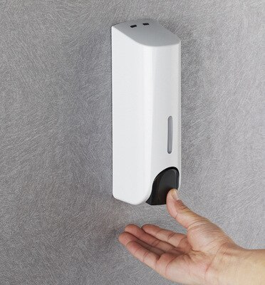 Badkamer Douche Dispenser Wall Mounted Zeep Gel Shampoo Conditioner Container Set Handpers Zeep Flessen: white-1