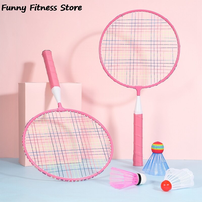 Raquetas de bádminton para niños con pelotas de bádminton niños deportes entrenamiento con juegos educativos juego de raquetas profesionales