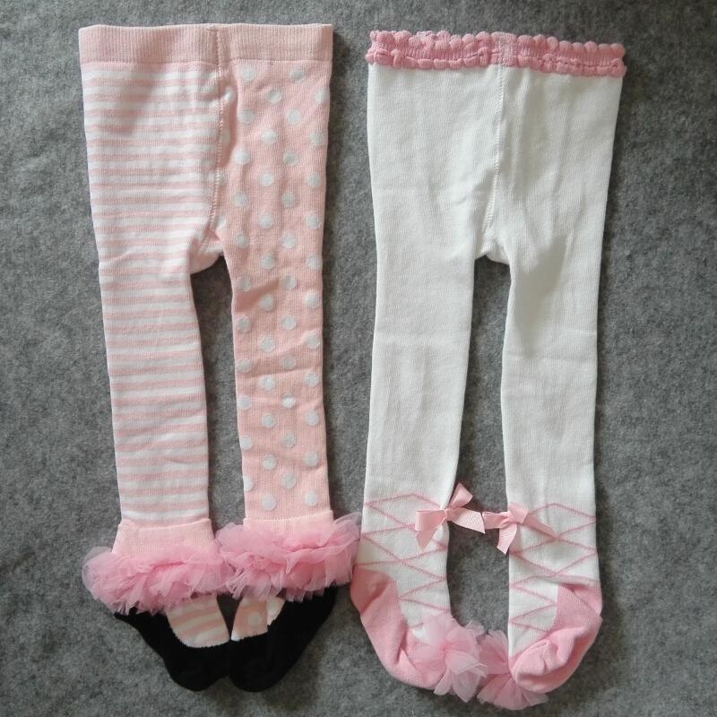 Ragazze di Modo Dell&#39;increspatura Calzamaglie Panty Babysocks Del Bambino Delle Ragazze Body E Pagliaccetti Collant Calza di Pizzo per il Bambino Carino Siamese Calzamaglie Jacquard