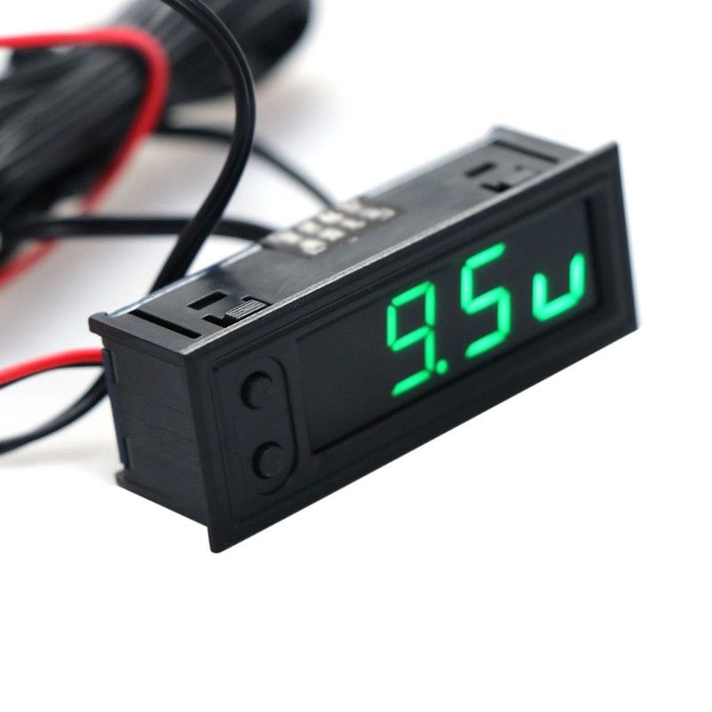 Bil ur led display spænding voltmeter termometer tidsbord ure digital ur voltmeter ur til bilindustri