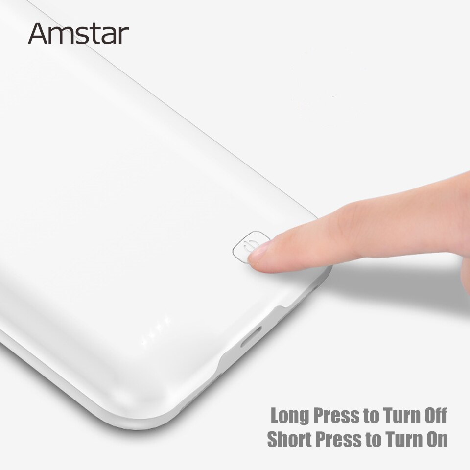 Amstar Draagbare Batterij Oplader Cases Voor Iphone 6 6S 7 8 Plus Power Bank Case Externe Batterij Opladen Pack backup Case