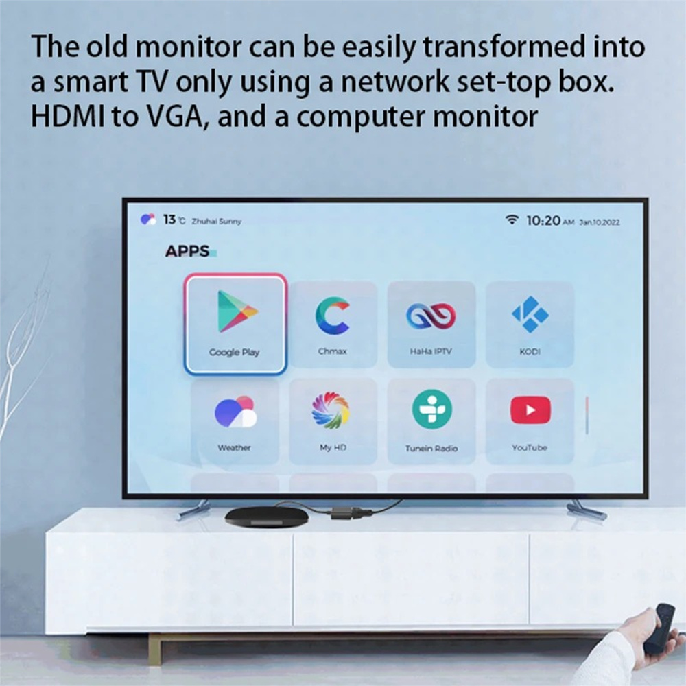 Adaptador convertidor HDMI a VGA de 1080P, Cable HDMI macho a hembra, convertidor de Cable de vídeo analógico Digital para tableta y portátil
