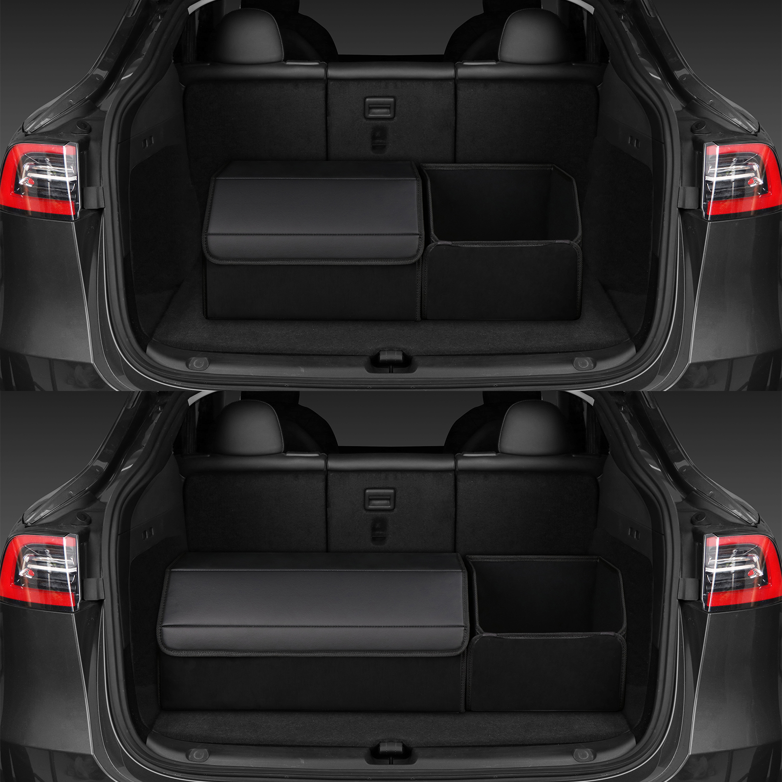Car trunk storage box Big capacity Auto Multifunctional suede car Folding For Emergency Storage Box