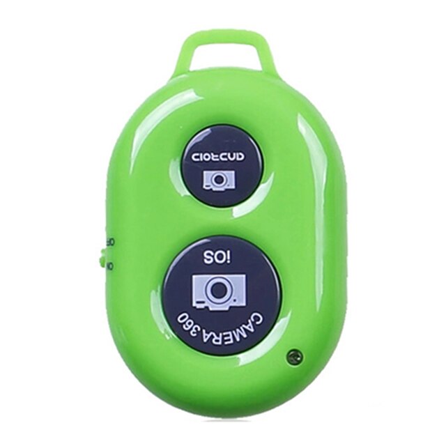 1PC pulsante telecomando Bluetooth Controller Wireless autoscatto fotocamera Stick rilascio otturatore telefono Selfie per iOS/Android: green