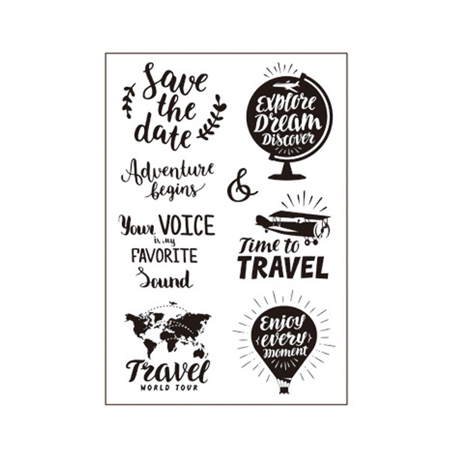 Wyse kirkkaat postimerkit englanniksi sana postimerkit aakkoset läpinäkyvä silikoni leima sinetti itse scrapbooking paperikorttien valmistus askartelu: Selkeä leima 1