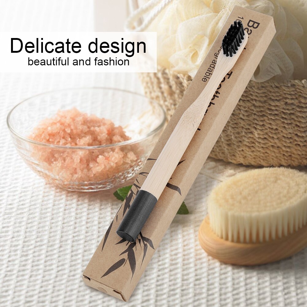 Crianças escova de dentes de bambu 1 pc crianças macio cabelo de madeira escova de dentes natural bambu lidar com cuidado oral eco amigável escova de dentes