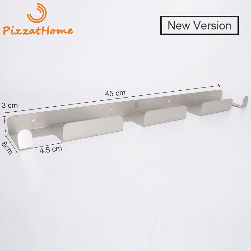 PizzAtHome Pizza Peel Wall Rack Heavy Duty Pizza Peel Hanger Wall-Mounted Hook Brushed Stainlee Steel Pizza Shovel Wall Holder: Default Title