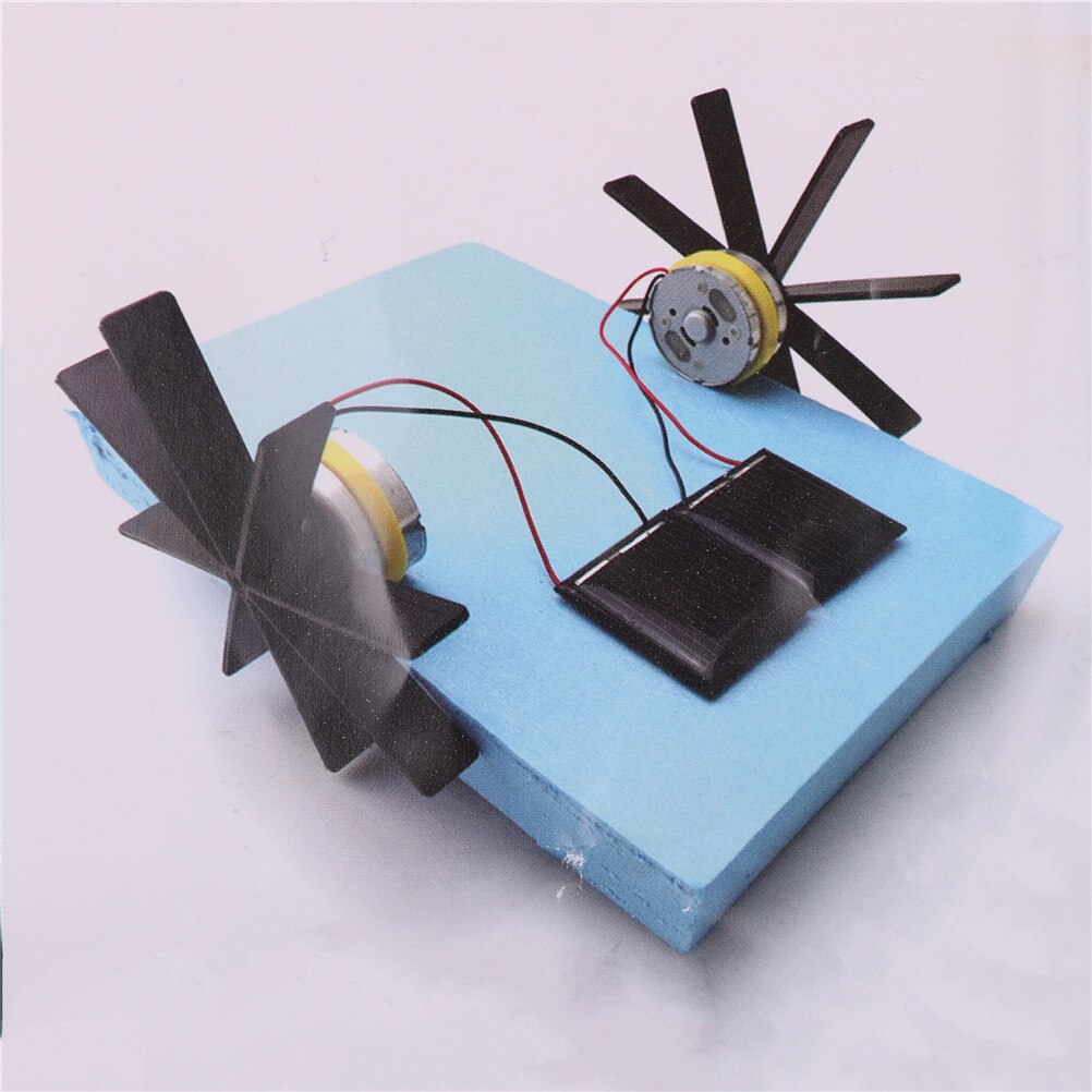 1pcs 15*13*8cm Model Robot Puzzel DIY Zonne-energie Boot Roeien Assembleren Speelgoed Voor Kinderen educatief Speelgoed