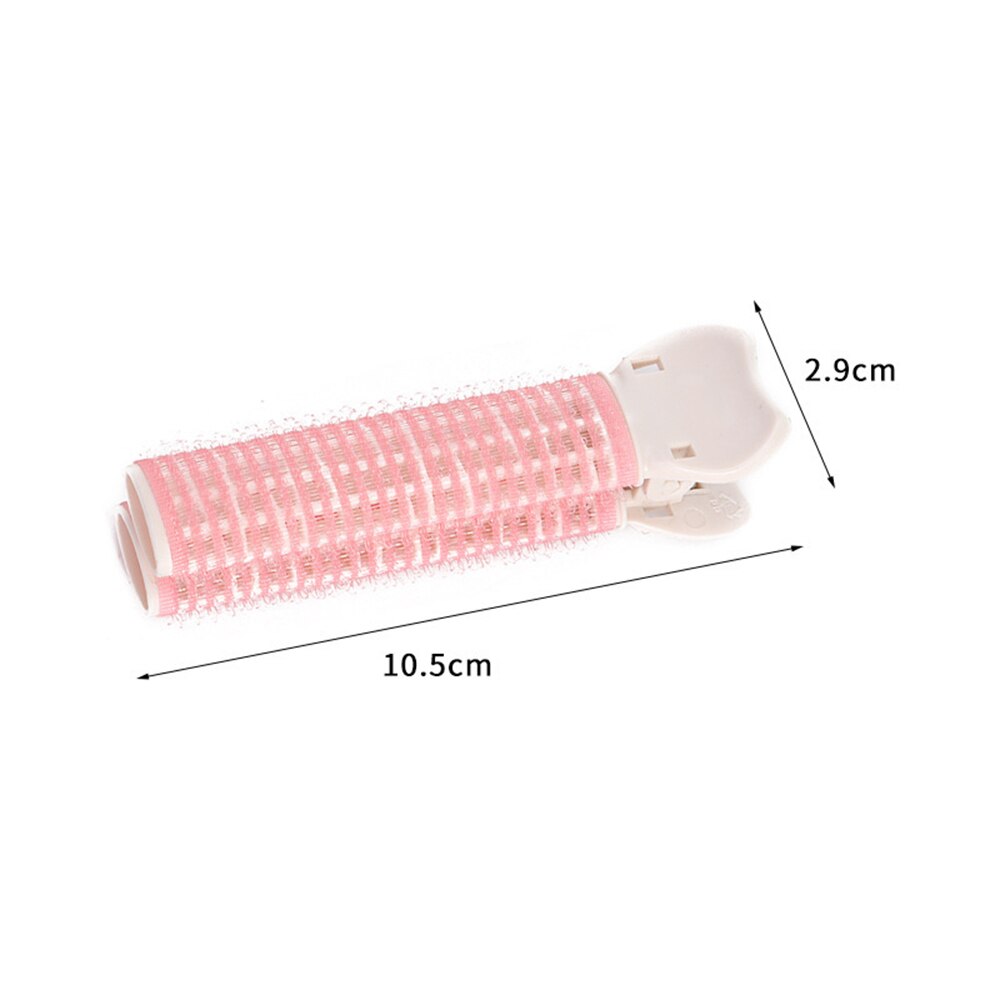 Flequillo de aire fijable, tubo rizador de plástico, plancha autoadhesiva mágica para rizar el cabello, figura perezosa, rizadores de pelo: pink