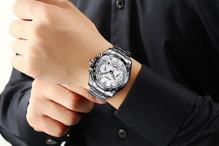 Boyzhe Top Luxe Modemerk Automatische Mechanische Horloge Mannen Roestvrij Staal Horloges Relogio Masculino Mannen Sport Horloges