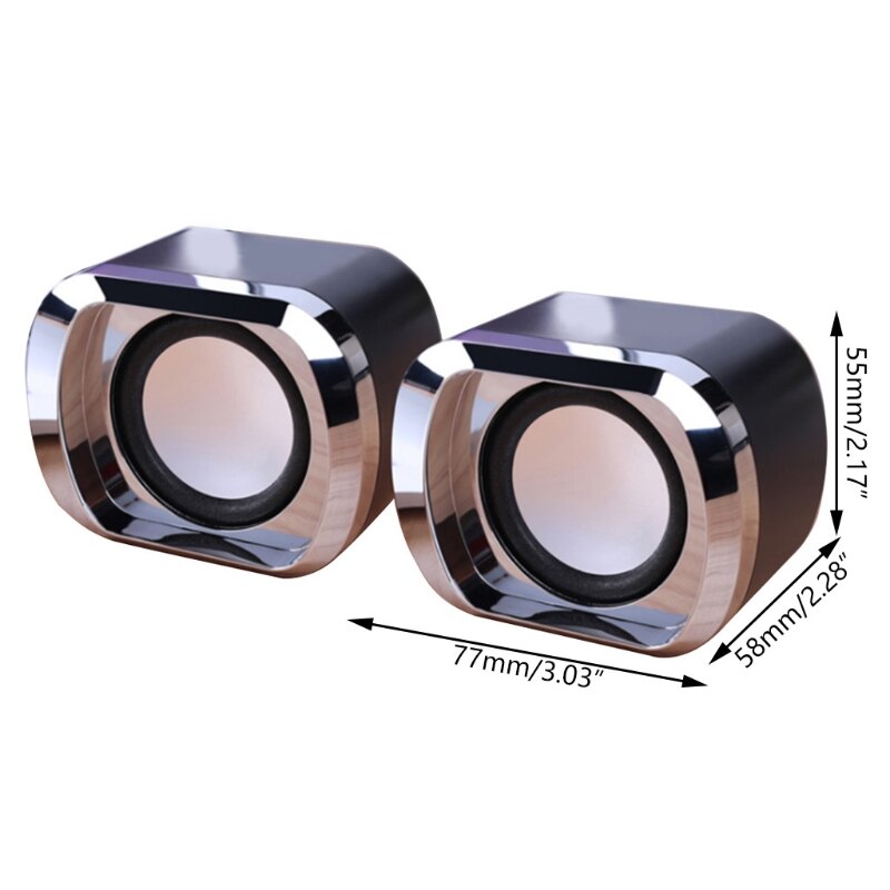 USB Wired Computer Speakers AUX Input USB Powered Bass Reinforcement Mini Speaker for Laptop Desktop