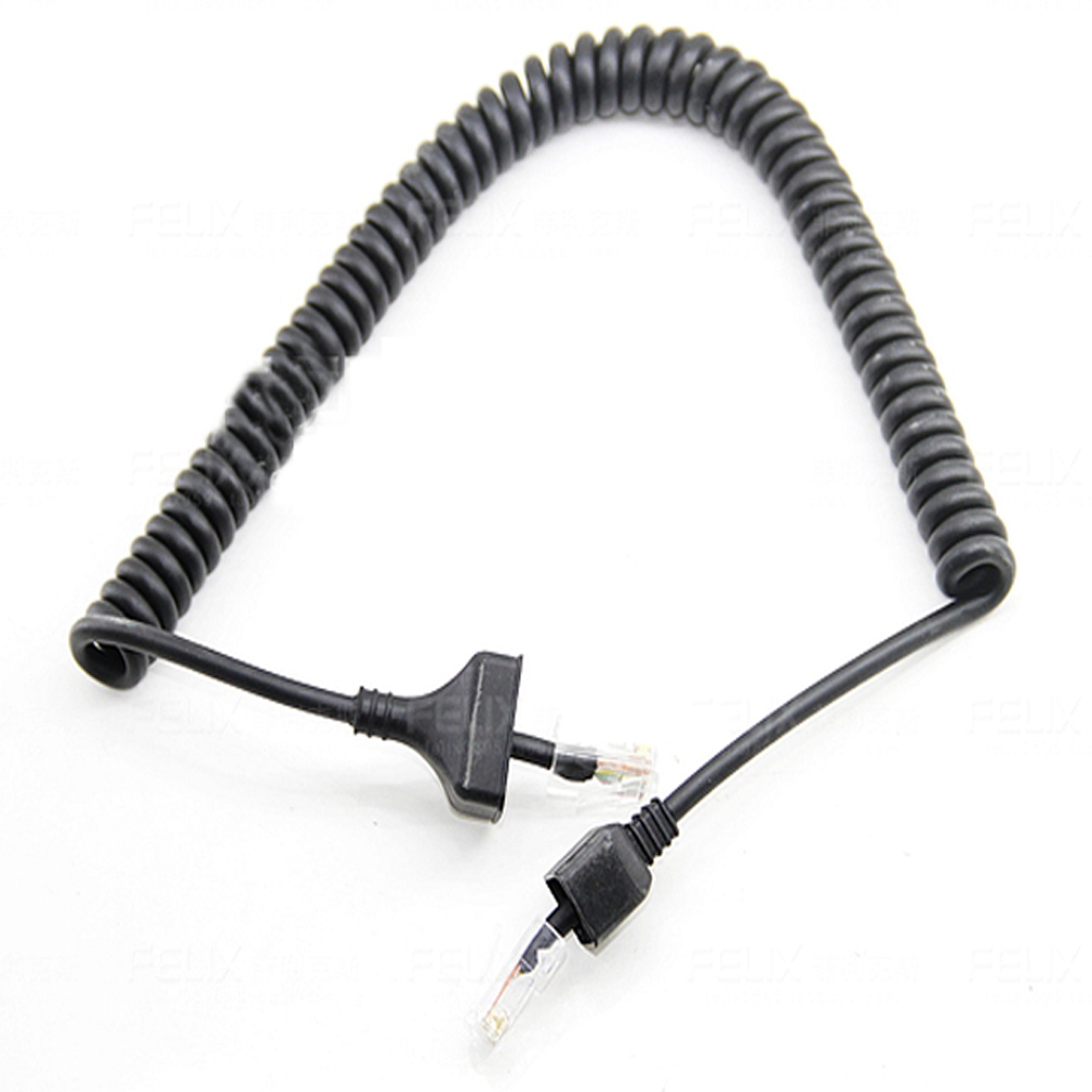 2pc 6 Pin Replacement Cable Cord For Kenwood TK-860 TK-868 TK-880 TK-808 TK-863 TK-863G TK-980 TKR-750 TKR-830 TKR-850