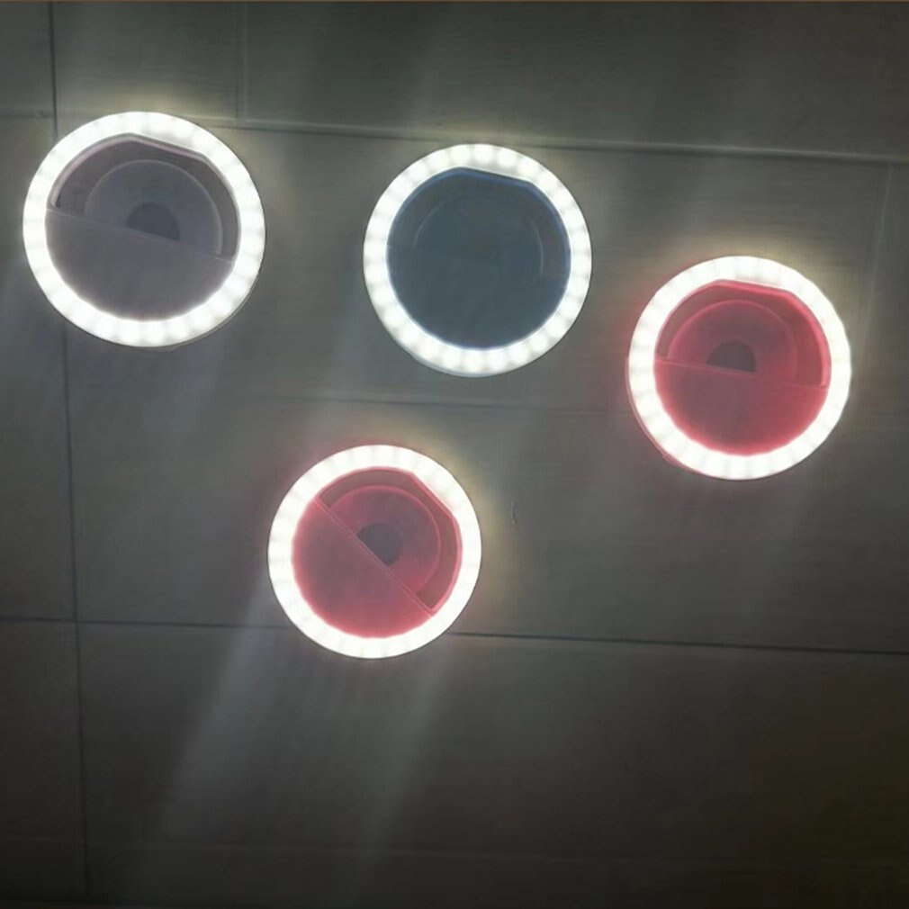 R2 do telefone móvel clipe de luz redonda selfie luz de preenchimento de carregamento usb selfie anel portátil led flash automático selfie luz de preenchimento