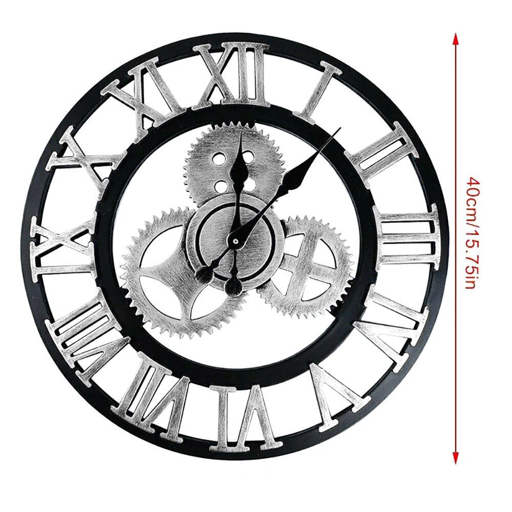 Industrial Gear Wall Clock Decorative Wall Clock Industrial Style Wall Clock Modern (Shipment Without Battery)