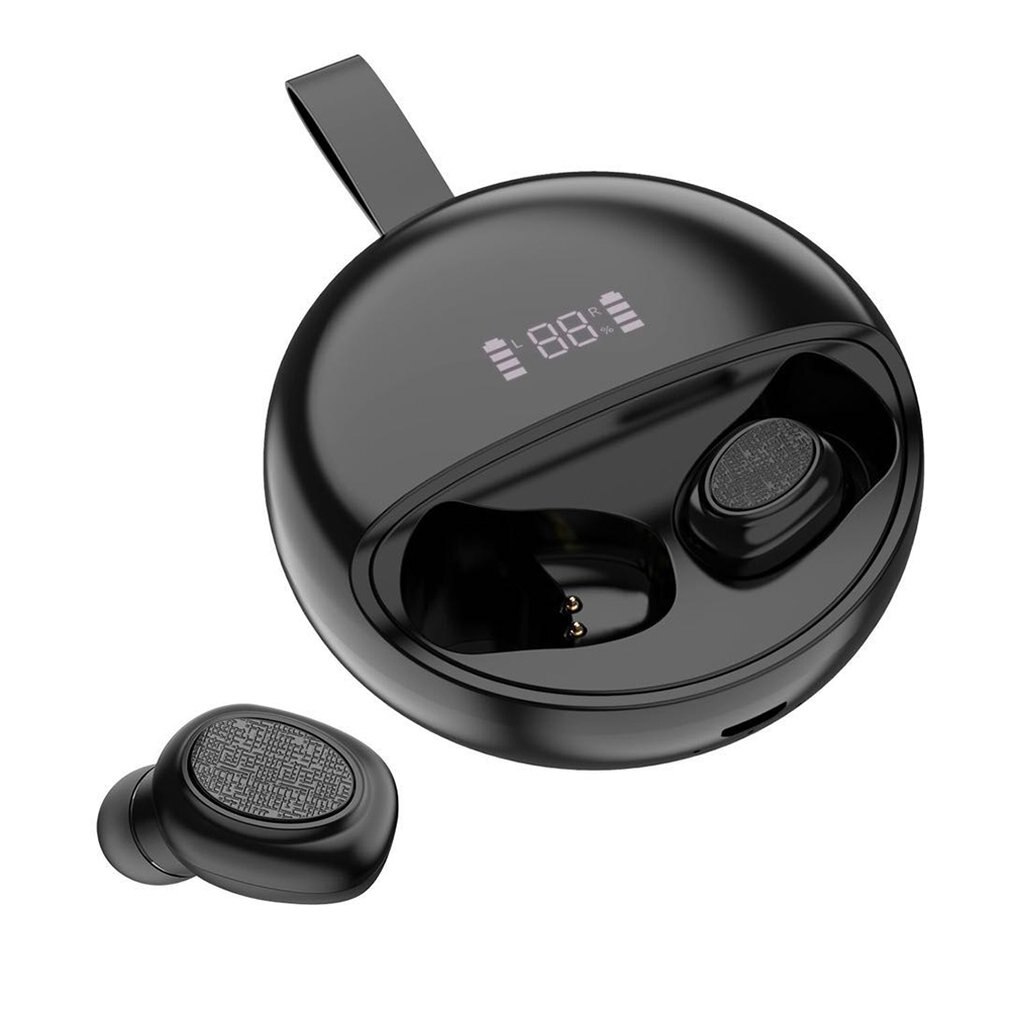 YH-03 black Earphones 360 Rotation Hifi Stereo 5.0 Earphones True Wireless Headset With Mic For Smart Phone