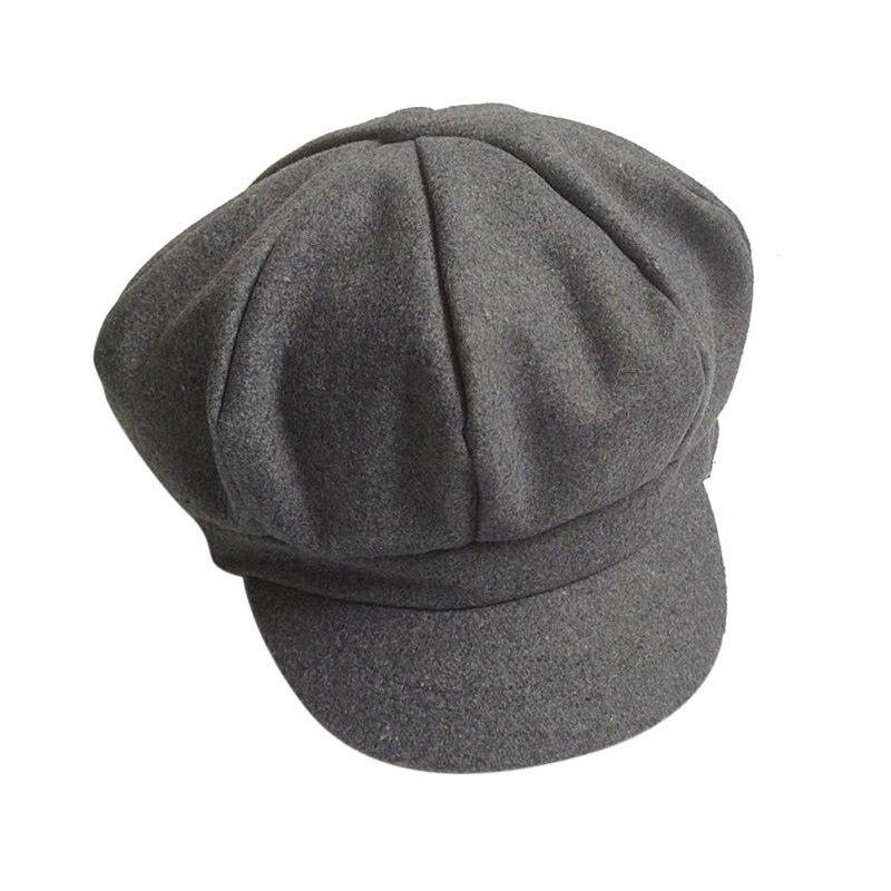 Wild Child Soft Cute Baby Octagonal Boy Dome Girl Cap JerseyChildren Beret Baseball Hat: Gray