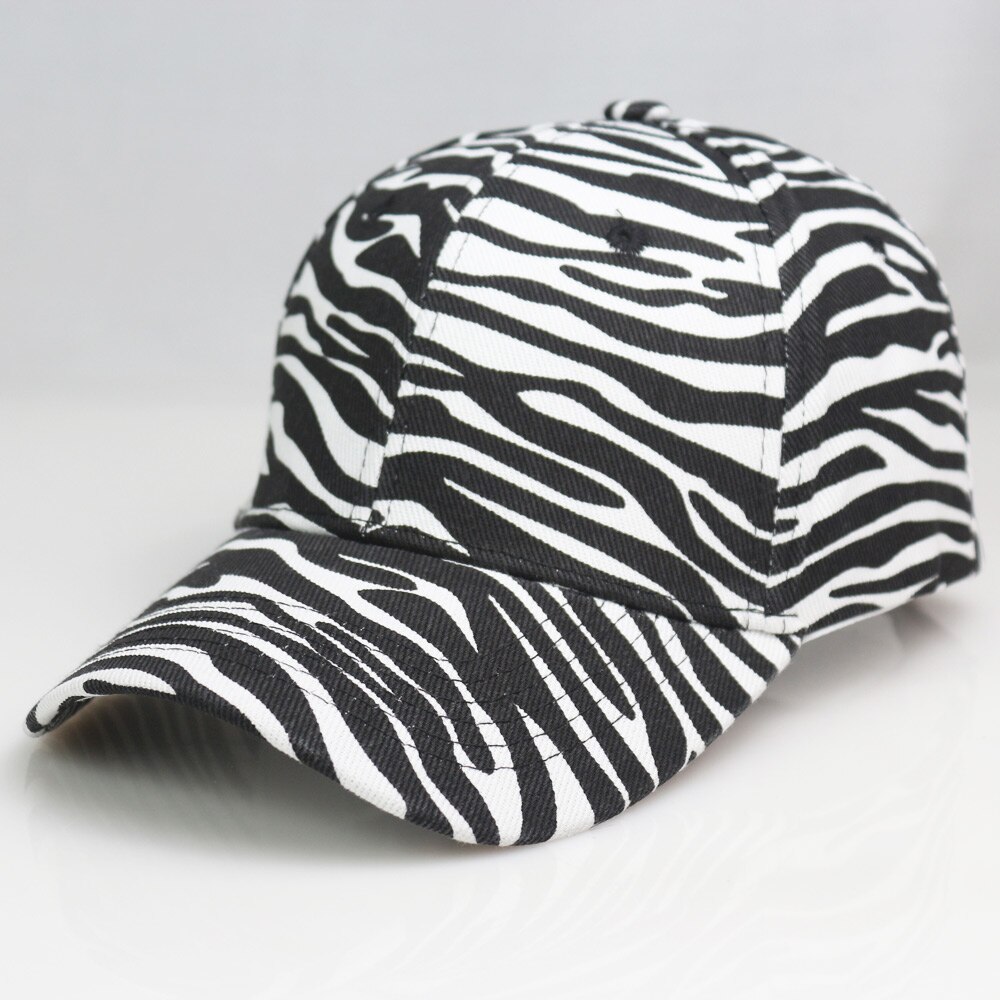 Women&#39;s Printed Striped Zebra Baseball Cap Men&#39;s Casual Adjustable Dad Hat Novelty Style Orange Blue White