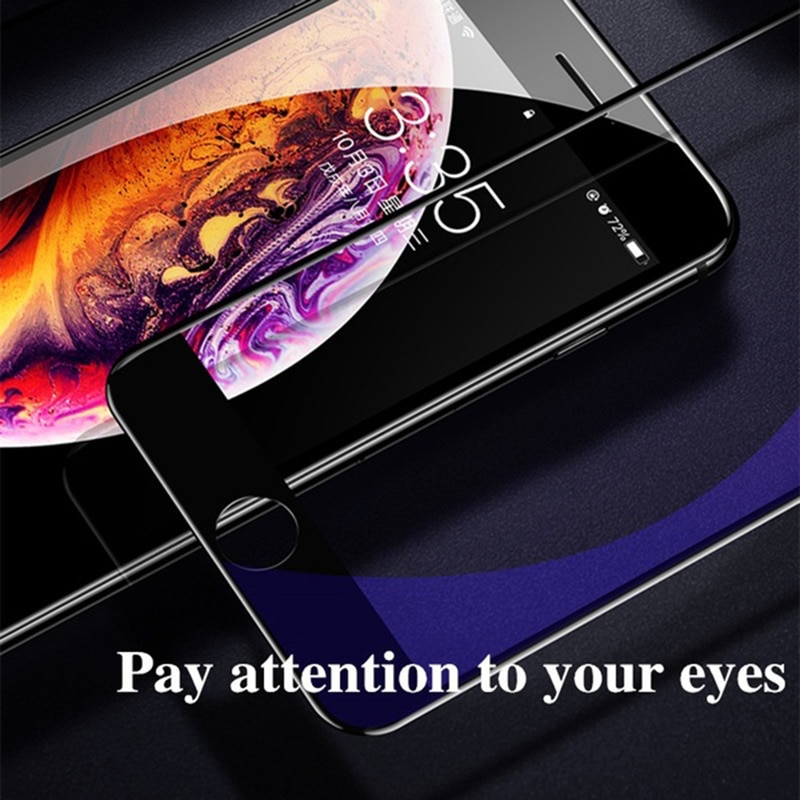 20D borde curvo cubierta completa de vidrio Protector para iphone 7 8 6 6S Plus Protector de pantalla templado para iphone X XR XS Max película de vidrio